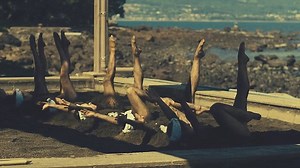 Zany video shows synchronised swimmers in Japanese hot springs