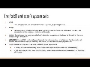5. Threads: Implicit Threading, Fork/Exec Issues, and Cancellation
