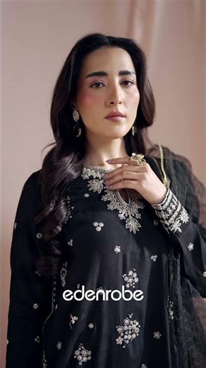 Embroidered 3PC Black Suit | È𝐕𝐀𝐑𝐀 - Formal Unstitched Collection ‘26