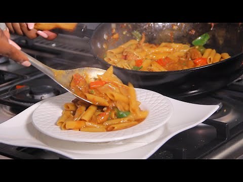 guteka amakaroni arimo inkoko/ How to make chicken Macaroni | Quick and delicious macaroni recipe