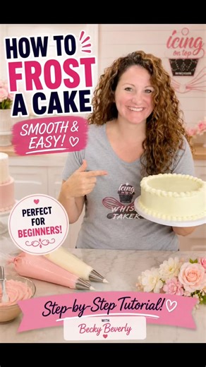 How to Frost a Cake Smoothly 🍰 Beginner Buttercream Tutorial