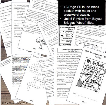 Unit 6 Bayou Bridges Review Book Grade 6