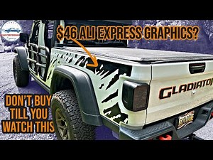 Jeep Gladiator $46 Vinyl Graphics Bedside Kit - REVIEW & INSTALL - Factory Crafts?