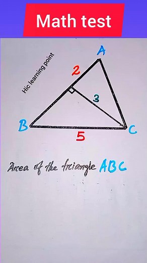 18K views · 58 reactions | Find area of the triangle ABC Hic learning point #reelsviralシ #education #mathematics #information #geometry | Hic Learning Point | Facebook