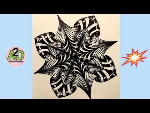 Zentangle Art Tutorial-17 | Zentangle Drawing Ideas | Zentangle Drawing Beautiful
