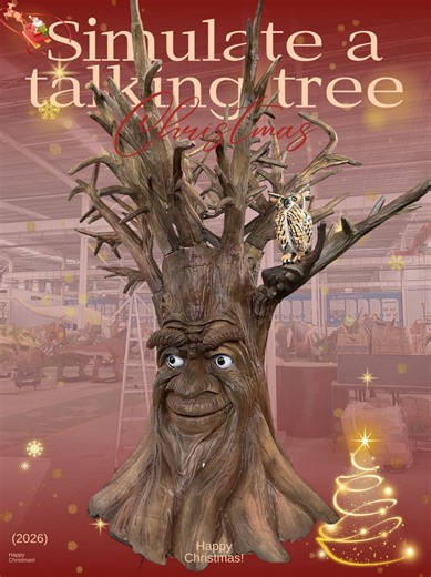 Talking tree, here it comes! A tree that blinks, raises eyebrows and moves its mouth, and an owl that can turn its head and move its mouth!#dinosaurfactory #genialdinosaur #animalmodel #dynamicsculpture #simulatedspeech | Sichuan Genial Technology Co., Ltd.