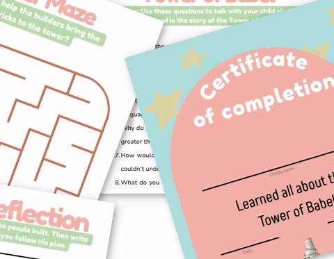 Tower of Babel Activity Pack: Christian Homeschool Printables (digital Download) - Etsy