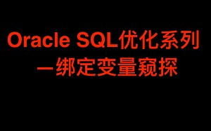 Oracle SQL优化系列-绑定变量窥探(bind peeking)
