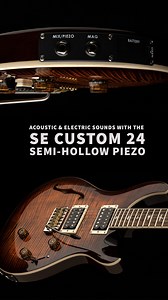 1.5K views · 111 reactions | Electric or acoustic? Why not both? The SE Custom 24 Semi-Hollow Piezo makes switching between electric and acoustic tones effortless. One guitar, endless possibilities.  #PRSguitars #SECustom24Piezo | PRS Guitars Europe | Facebook