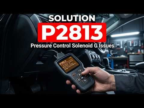 HOW TO FIX P2813 OBD II ERROR CODE - Pressure Control Solenoid G Issues