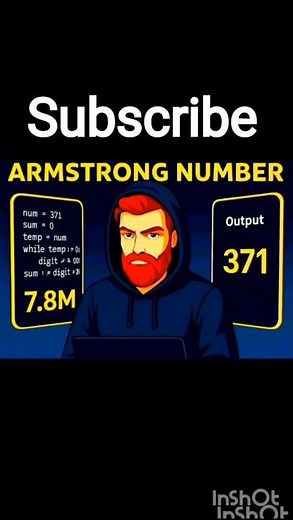 Write a program to check whether the number is an armstrong number or not #shorts #armstrongnumber