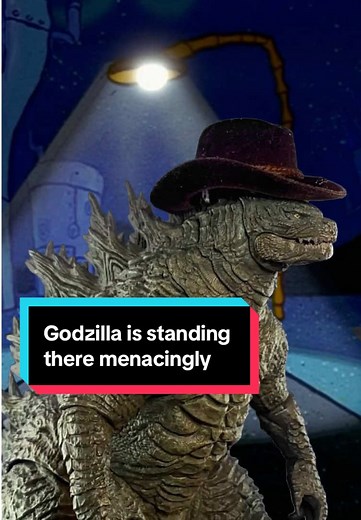 Godzilla Standing Menacingly in Stop Motion