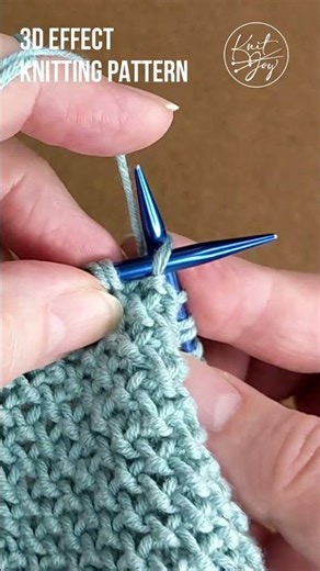 3D Knit Texture with Just 3 Stitches | No Curl Pattern #EasyKnitting #206