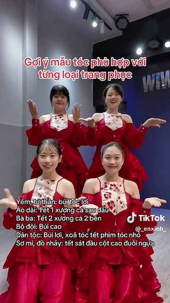 Gợi ý kiểu tóc múa văn nghệ theo trang phục: Yếm, Áo dài, Bà ba
