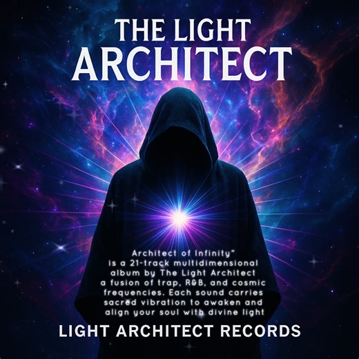 Architect of Infinity” is a 21-track multidimensional album by The Light Architect — a fusion of trap, R&B, and cosmic frequencies. Each sound carries sacred vibration to awaken and align your soul with divine light. 🎧 Feel it. Remember it. Live it. 💽 Produced by The Light Architect 🌌 Label: Light Architect Records#fyp❤️😉 #fypシ゚vital🖤video_tiktok💞💕 #NewAlbum #LightArchitect #SpiritualAwakening