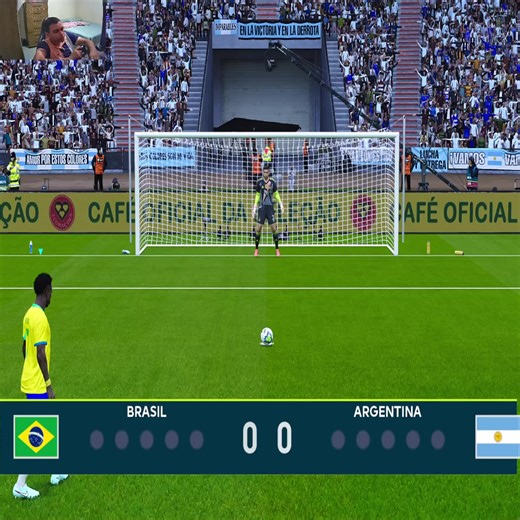 Brasil x Argentina nos penaltis online #pes2021 #game #penalty #copadomundo #brasil