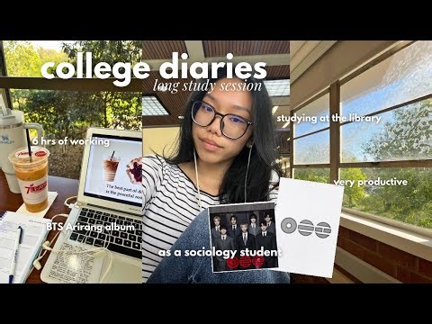 a productive study day 💼 | assignments, studying for cset, & unboxing the BTS album!