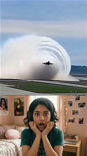 𝗙-𝟮𝟮 𝗥𝗮𝗽𝘁𝗼𝗿: Built to rule the skies, loud enough to prove it. Sonic boom from the F-22 Raptor ⚡