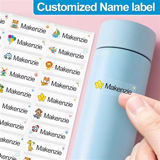 Personalized Name Labels for School, Sports Bottles & DIY Crafts, Custom Transparent Waterproof Stickers for Kids - Etsy