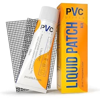 Amazon.com: PVC Stitch Heavy Duty Repair Kit for Air Mattresses, Waterbeds, Hot Tubs, Above-Ground Pools, Bouncy Houses, Air Mats, PVC Pipes & Hoses, Punching Bags, and Much More (+ Reinforcing Mesh Cord) : Industrial & Scientific