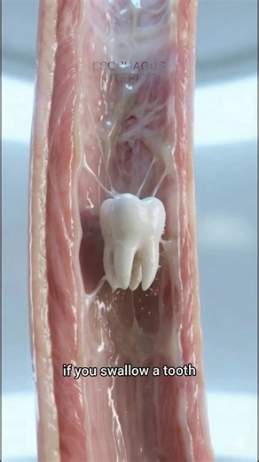 What Happens If You Swallow a Tooth? Full Digestion Journey Explained in 10 Seconds!