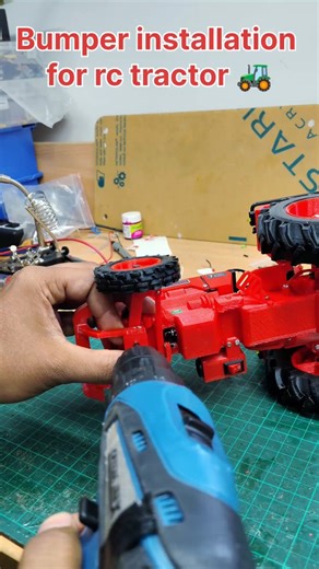Aakaar Lab on Instagram: "Installation of bumper for rc tractor 🚜"