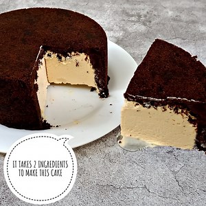 680K views · 10K reactions | HOW I MADE CAKE WITH ONLY TWO INGREDIENTS! [NO BAKE, NO FLOUR, NO EGG, NO STEAM] | Dessert By Kaye'J Channel | Facebook