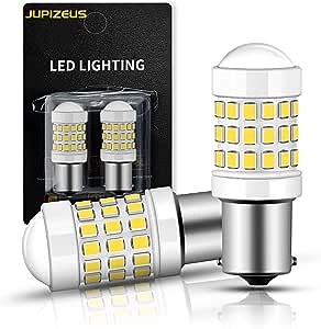 1156 1157 7443 7440 7020 51SMD Corundum Ceramics LED Strobe Brake Light Bulb Error Free 550lm 12-24V for Turn Signal Bulb Reverse Light Tail Light Non-polarity Super Bright White Light 2Pcs