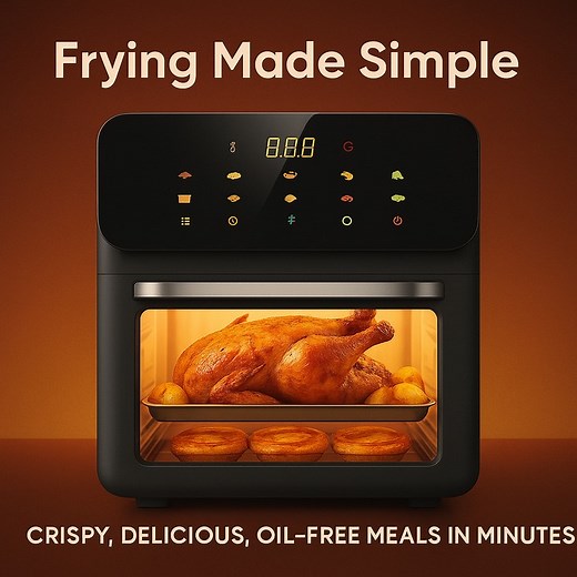 Healthy cooking just got easier in Ghana😍🔥 Imagine frying turkey, plantain, potatoes & chicken with ZERO oil, still crispy, still delicious Enjoy your favorite fried meals with almost ZERO oil. We sincerely apologize for the delay from the factory all the way down to the port, it took a little longer than expected. Thank you so much for your patience and loyalty; it truly means the world to us 💛 Now you can enjoy healthier, faster, and tastier meals with your favorite kitchen companion. Don’t