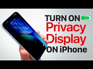 iOS 26 - Turn On (Privacy Display) on iPhone