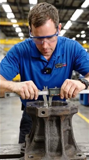 dimension check of a casting with vernier caliper