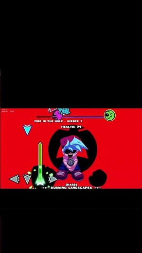 FNF Burning Landscape V3 But BF sings it (cover) #fnf #geometrydash #shorts