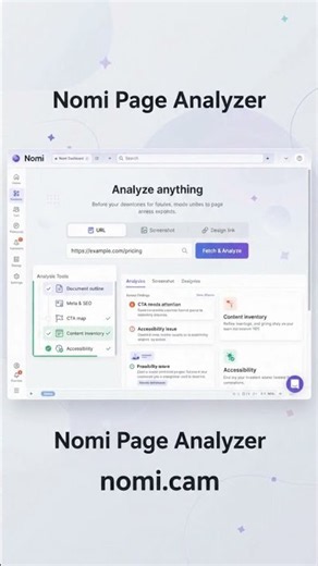 Don’t Redesign Your Landing Page Yet 👀 | Nomi Page Analyzer #Shorts