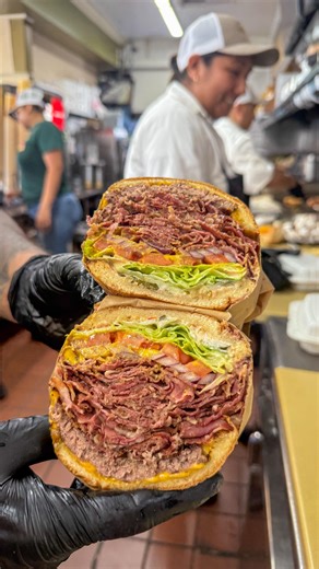 Hope your dreams for 2026 are as big as this pastrami burger. 🍻🍔 Home of Pasadena’s best burgers, chili cheese fries, and breakfast burritos since 1952. #TheOriginalTops #pasadena #lafoodie #burger #comfortfood | The Original Tops