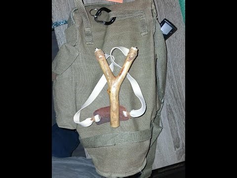 Shooting Old Style Slingshot