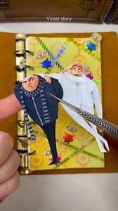 Tell me the style you want to see. I’ll make it for you ♥ #scrapbooking #journaling #journalwithme #despicableme #despicableme3 #gru #dru #슈퍼배드 | violet story scrapbooking