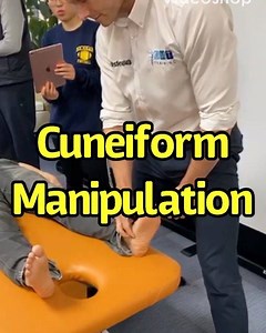 4.8K views · 245 reactions | HVLA to the Cuneiforms.. The three cuneiform bones (latin: ossa cuneiformia) are located between the navicular bone and the first three metatarsal bones. . . . #chiropracticadjustment #chiropractic #physiotherapy #osteopathy #physicaltherapy #podiatry #podiatrist #chiropractor #physiotherapist #footpain #runner #marathon #athletictraining #sportsmassage #athletictrainer #podiatrylife #gonstead #chiropody #chiropracticworks | OMT Training | Facebook
