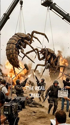 🎬 Starship Troopers (1997) INSANE Behind The Scenes | Practical Bugs & War Sets #therealreel #shorts