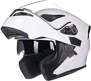 ILM Motorcycle Dual Visor Flip up Modular Full Face Helmet DOT 6 Colors Model 902