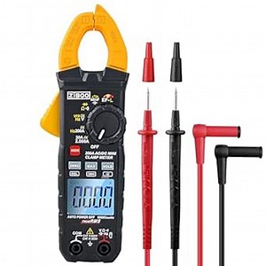 UT210E Mini Handheld Clamp Meter, True RMS AC/DC,6000 Counts Voltmeter Continuity Tester Capacitor HVAC Tool Multi Tester