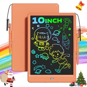 LCD Writing Tablet, 10 Inch Colorful Doodle Board Drawing Pad for Kids, Car Trip Educational Toys, Erasable Electronic Drawing Pads, Birthday Gift for Age 3 to 8 Year Old Boys Girls