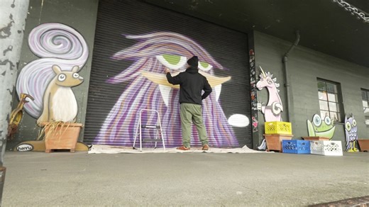 Muralist Henry embarks on quest to paint 1,000 Sasquatch heads throughout Seattle