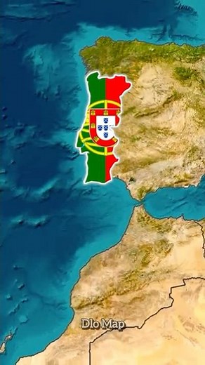 Flag Map of Portugal