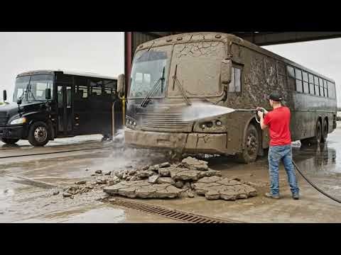From Rust & Mud to Luxury! World's Dirtiest Bus Deep Clean
