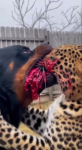 Rottweiler vs. Leopard: The Death Bite! 😱