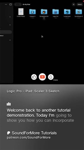 Patreon: Logic Pro iPad Tutorial: Scaler 3 - Sketch