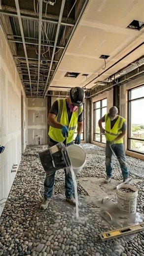 This Pebble Coating Technique Is Genius #diy #construction #shorts