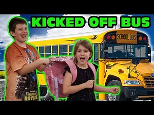 Kid Temper Tantrum Throws Sister's Backpack Out School Bus Window - KICKED OFF! [Original]