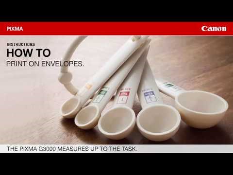 How to print on envelope using PIXMA G3000 printer