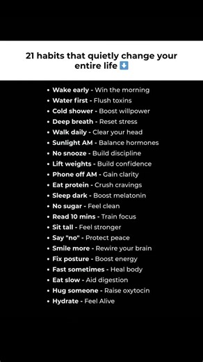 21 Habits That Will Completely Transform Your Life 🔥 #psychology